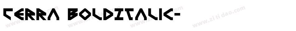 Terra BoldItalic字体转换